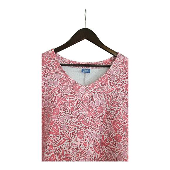 RipSkirt Hawaii Womens Sleep Shirt Lounge Dress Pink Packable Comfy Floral READ - Picture 3 of 8